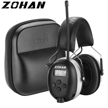ZOHAN Radyo İşitme Koruma FM / AM Earmuffs Gürültü önleyici Kulaklıklar Korumak Duymak Kulak koruyucu Kılıf ile Çekim için