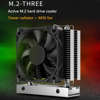 M2 2280 katı hal sabit disk ısı emici 6010 Fan SSD Radyatör PCI - E 4.0 / 5.0 Alüminyum soğutucu soğutma termal ped soğutucu