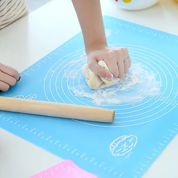 Yapışmaz Silikon Mat Haddeleme Hamur Astar Ped Pasta Kek Bakeware Macun Un masa örtüsü mutfak gereçleri 40x30 cm