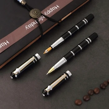 1 adet Klasik Tasarım Öğrenci dolma kalem İş Hediye Lüks Metal Kalem 2020 Yeni dolma kalem Kırtasiye Malzemeleri