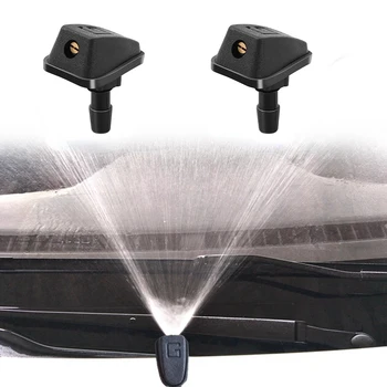 2 Adet / takım Araba Evrensel Ön cam sileceği Memesi Jet Püskürtücü Kitleri Yağmurlama Su Fanı Emzik Kapağı Yıkayıcı Çıkış Ayarı