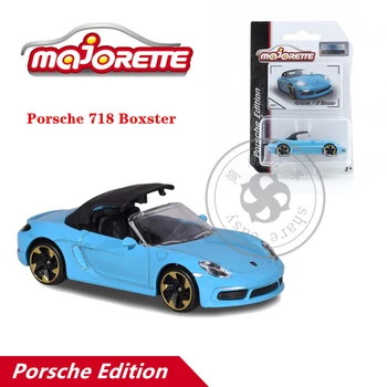Majorette 1/64 Sınırlı Sayıda Arabalar Porsche 718 Boxster Sıcak Pop Çocuk Oyuncakları Motorlu Taşıt Diecast Metal Model MJ212053057